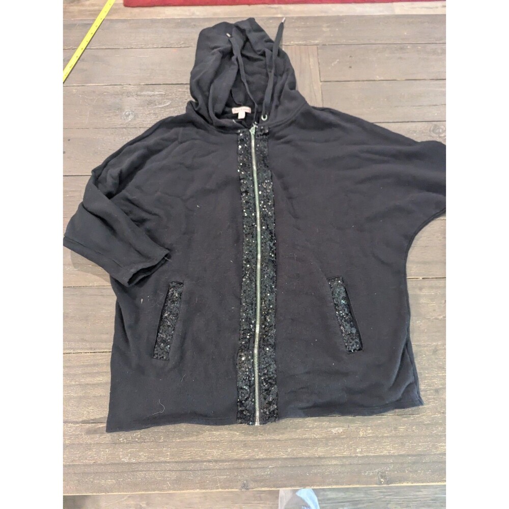 Juicy Couture Jacket Size Small  Hoodie  3/4 sleeve Sequin Vintage Y2K